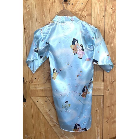 Japanese Ichiban Kimono Robe Women's Size Medium Light Blue - Picture 2 of 8